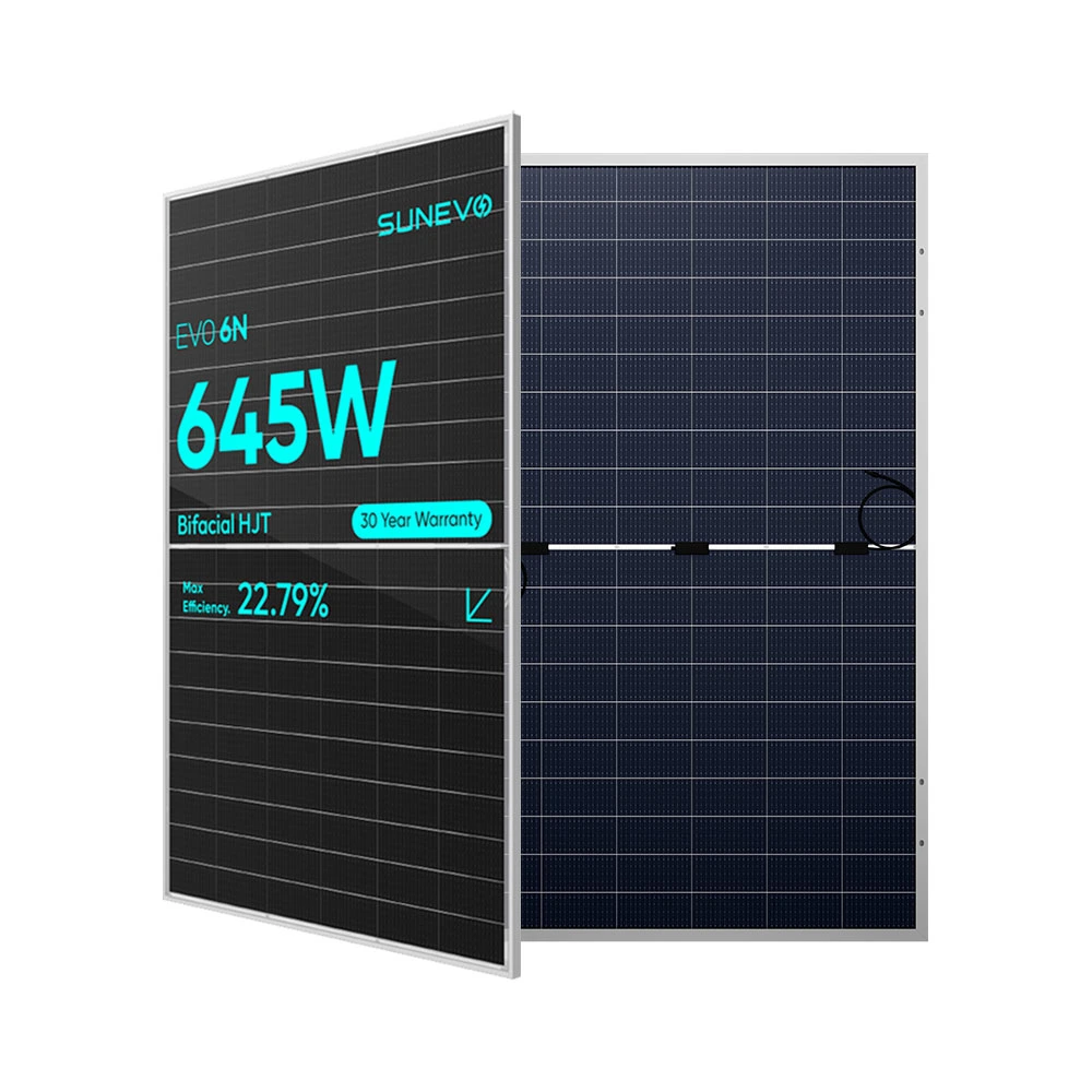 Evo 6n N Typ HJT Solarmodule 625W 630W 645W 182mm Zellen Mono Silizium Photovoltaik-Modul