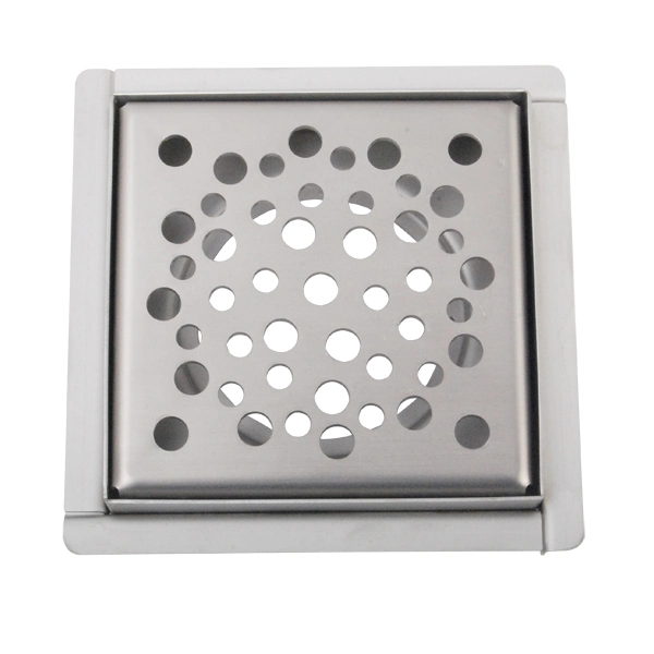 OEM Removable Grate Strainer Shower Drainer Bathroom Accessories Square Stainless Steel Floor Drain