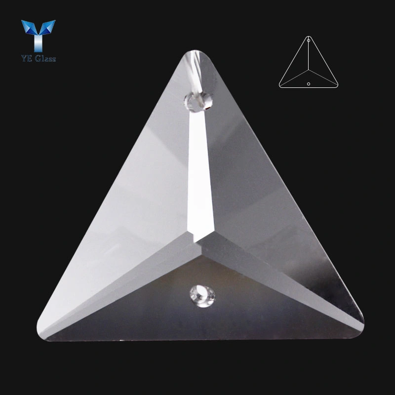 Transparent Triangle Crystal Prism Pendnat for Chandelier Parts