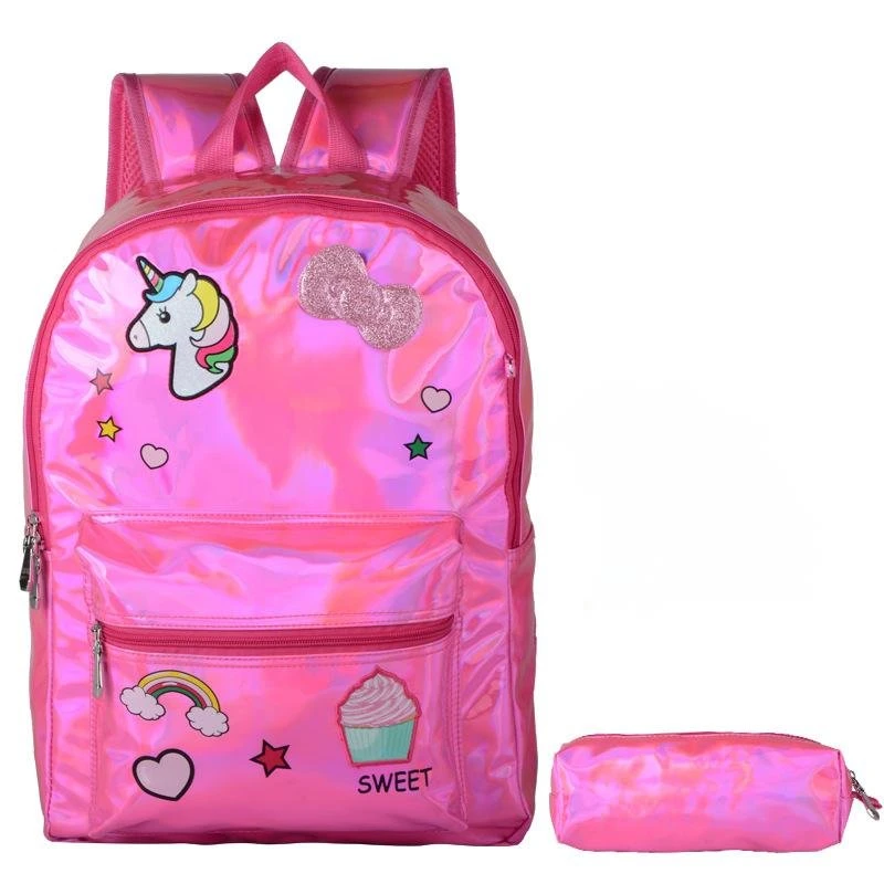 Bolsas escolares para niñas Mochila de gran capacidad impermeable láser holográfico Bolsa para niños