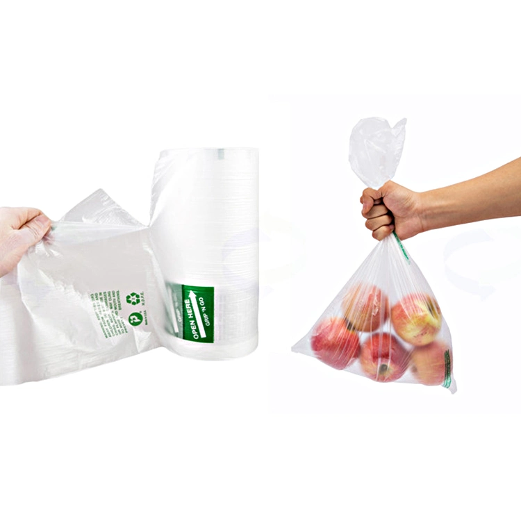 Customized Polythene Flat Transparent Plastic Fresh Fruit Packaging Food Roll Bag