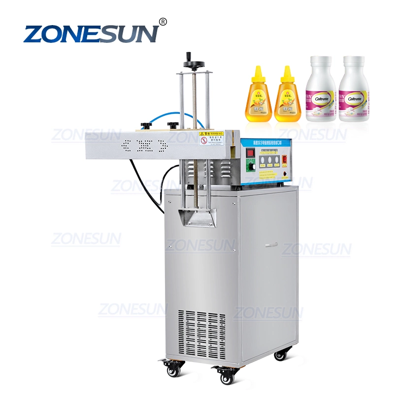 Zonesun Aluminum Foil Lid Electromagnetic Induction Continuous Heat Sealing Machine