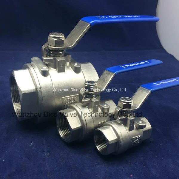 Stainless Steel 2PC Thread Ball Valves with Ce Certificate