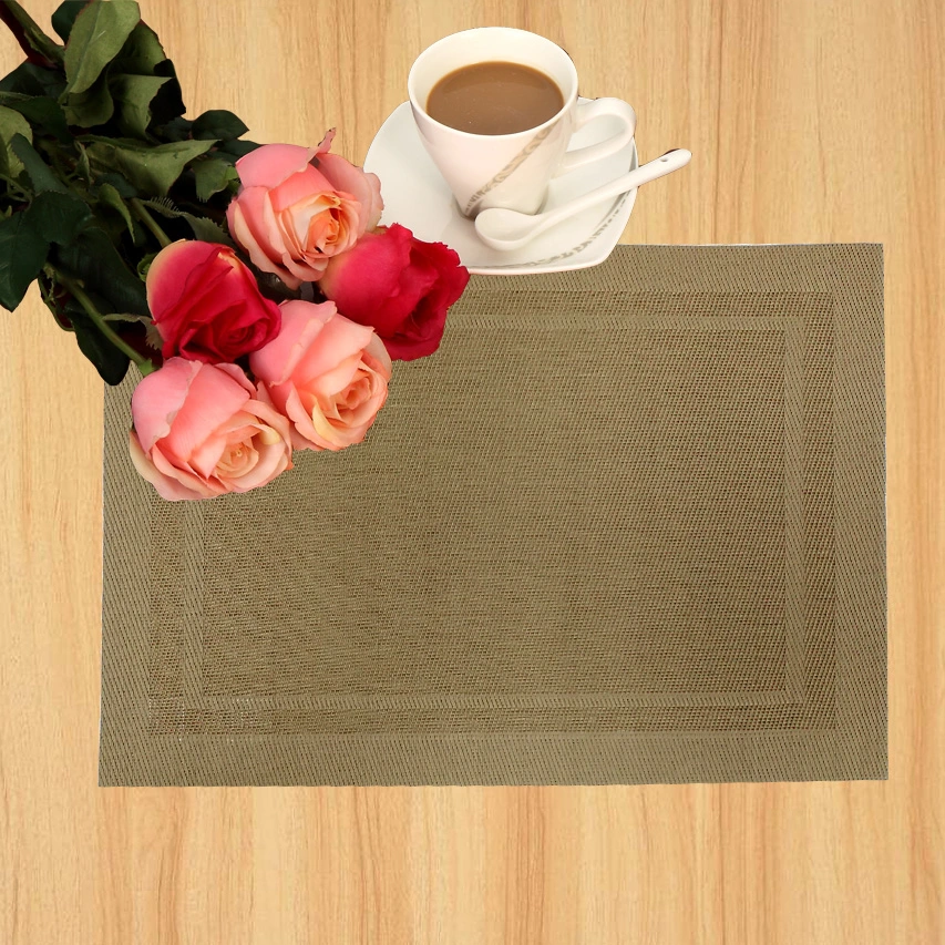 PVC Coated Table Mat Teslin Non Slip Placemat for Table Dinner Hotel Restaurant