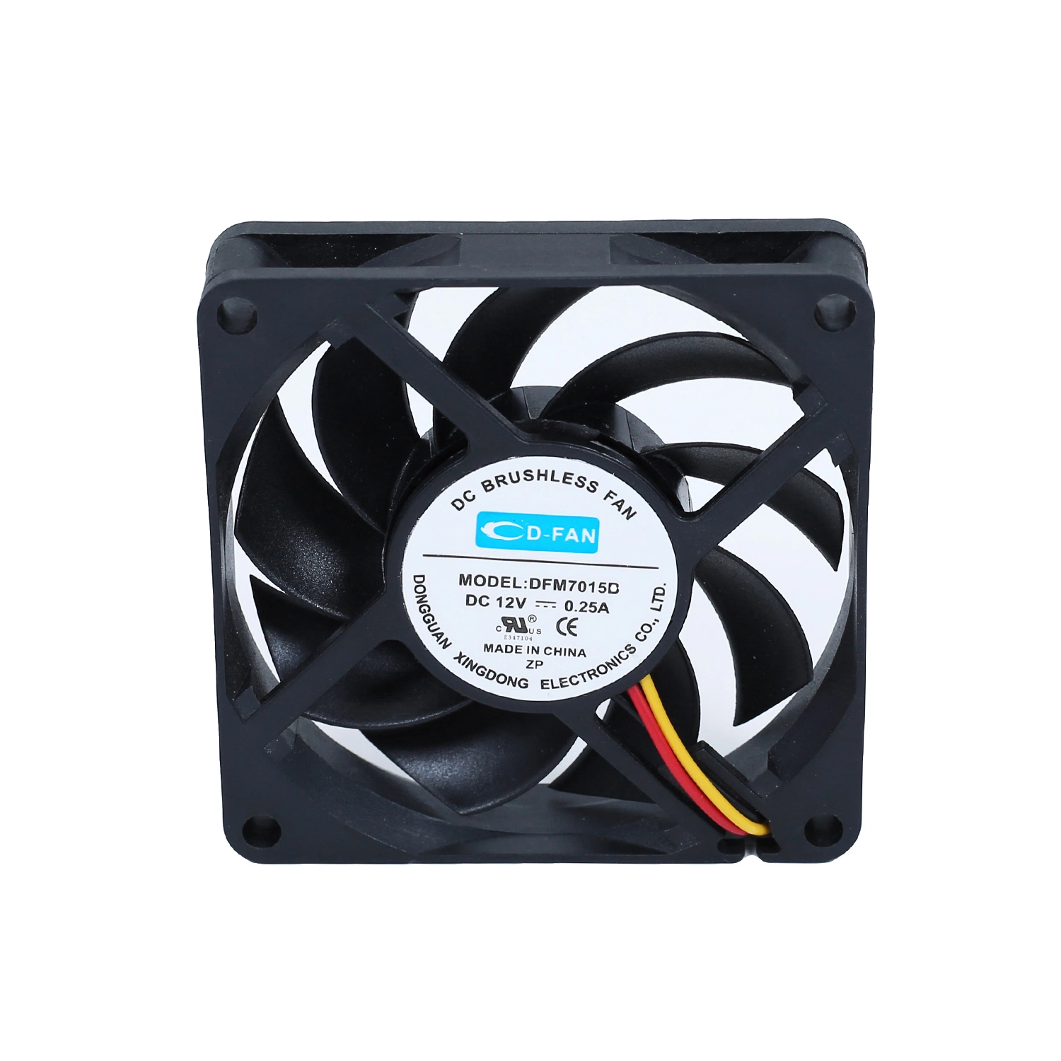 7015 12V 24V Sleeve Ball Bearing Low Noise 0.3A 70mm CPU Cooler Axial Fan