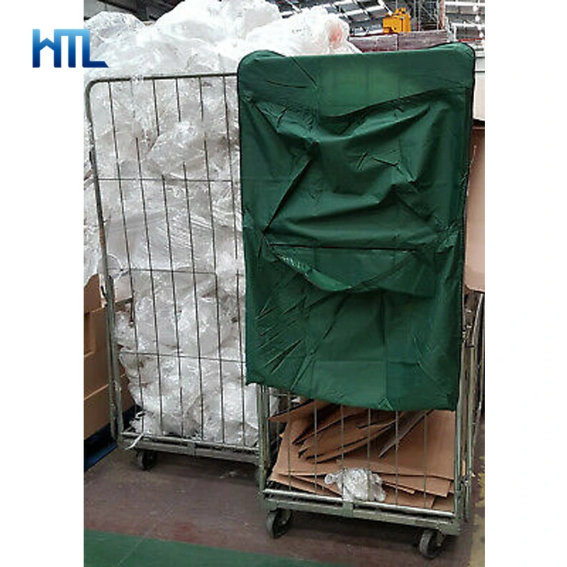 500kg Capacity Customized Foldable Galvanized Steel Industrial Storage Mesh Trolley