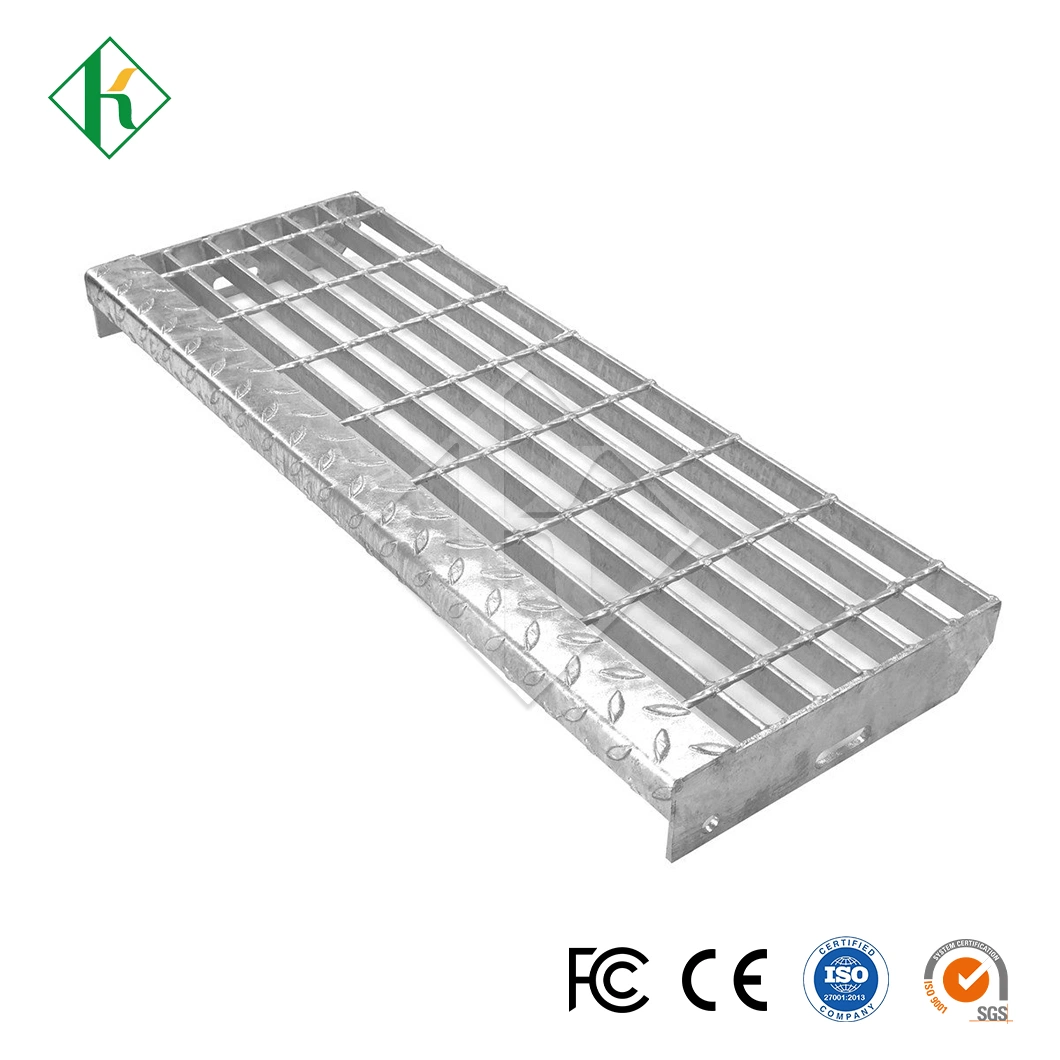 Kaiheng Galvanized Steel Stair Treads Manufacturing Galvanized Outdoor Industrial Use Steel Stair Tread China T1 Type 316L Stainless Steel Stair Tread