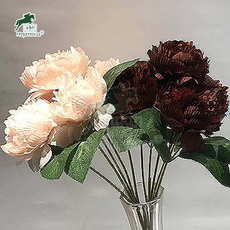 Hot Selling Peony Flower Artificial Home Decorative Single Silk Peony Flower