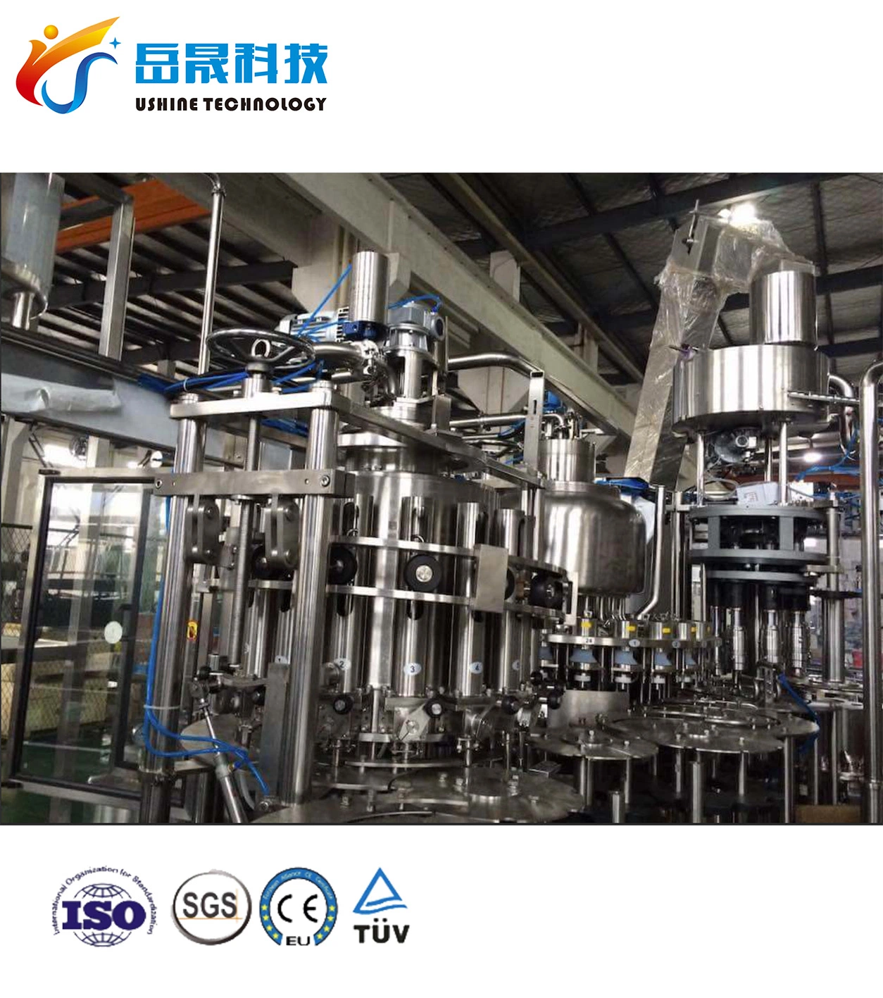 Sistema automatizado de llenado de botellas de bebidas Combiblock Blowing-Filling tapadora Máquina de embotellamiento de agua