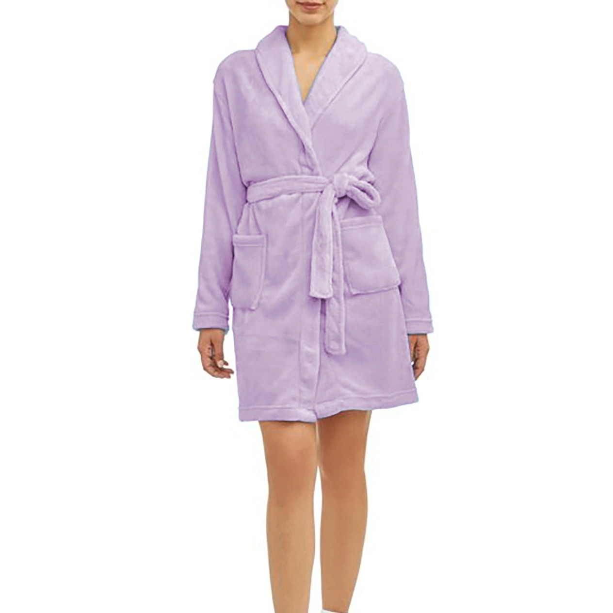 Excellent Quality Large Size Flannel Fleece Women Dressing Gown