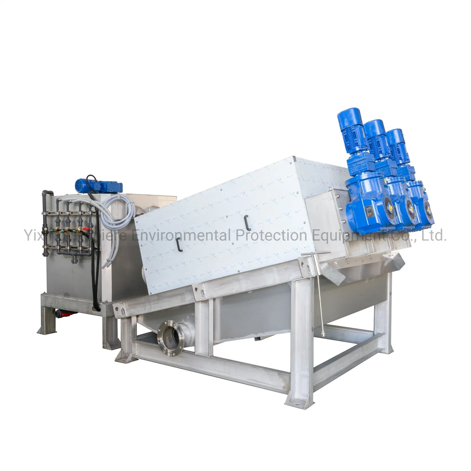 Automatic Spiral Type Volute Screw Filter Press Sludge Dehydrator for Mud Waste Water Treatment Slurry Mud Sewage Dewatering Treatment Machine