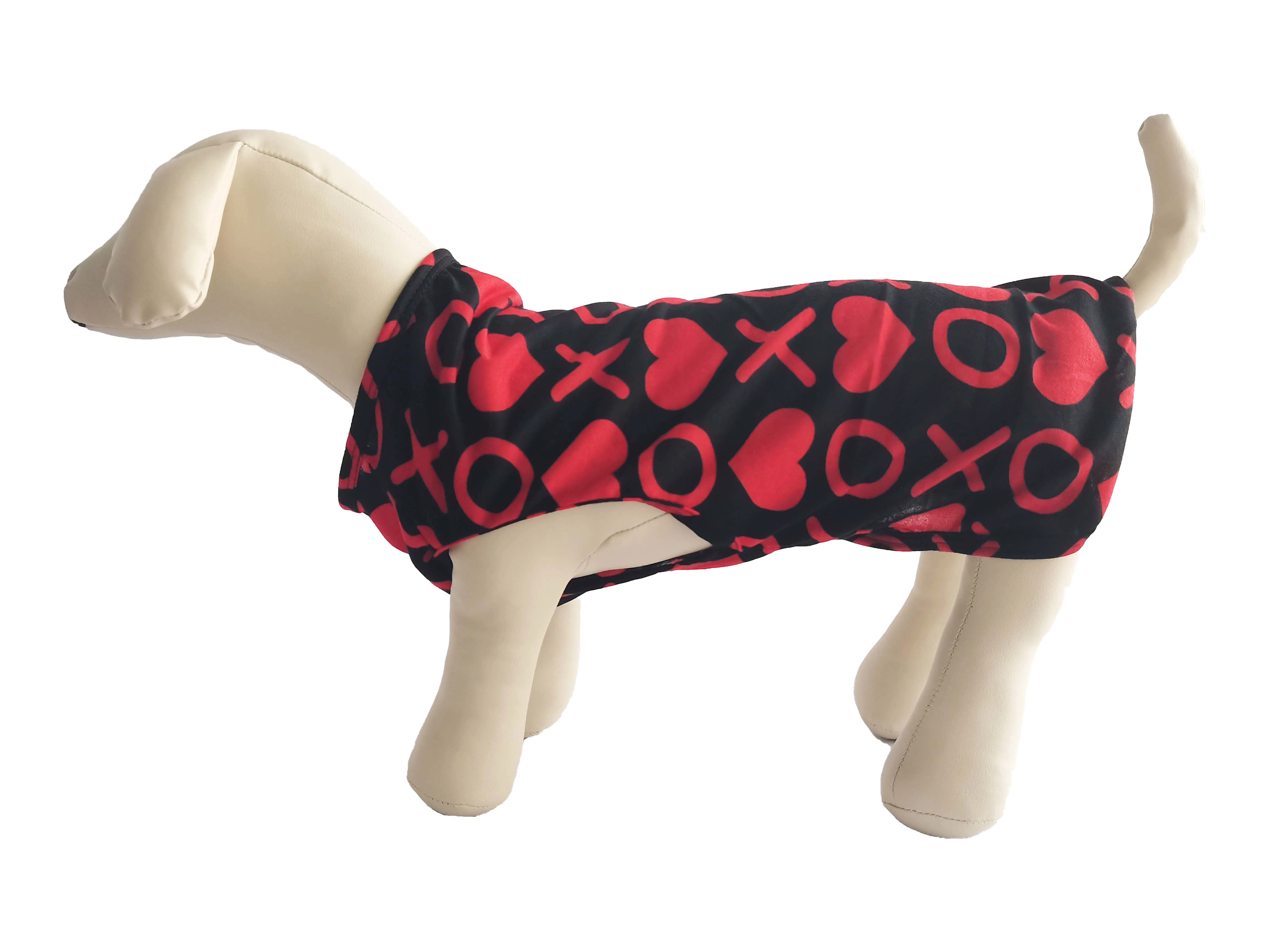 Valentine Day Light-Weight Constrast-Color Soft Dog Summer Vest Pet Apparel