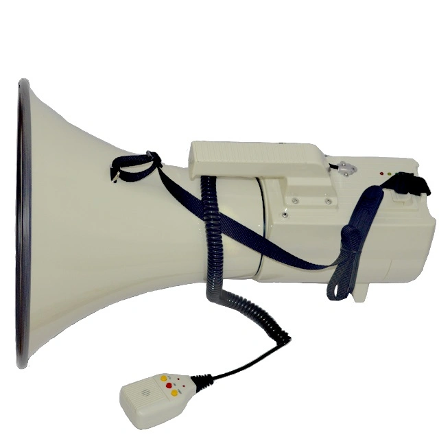 Megaphone Loudhailer 75W Loud Megaphone Speaker PA Bullhorn Professional Voice Recording with Siren Detachable Mic