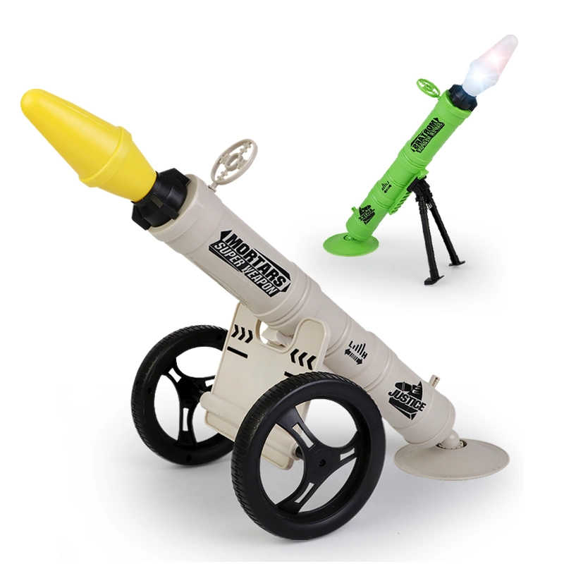 2-in-1 Children Shooting Game Toy Soft Bullet Mortar Gun Launcher Military Model Rocket Electric Bubble Machine Toys for Kids