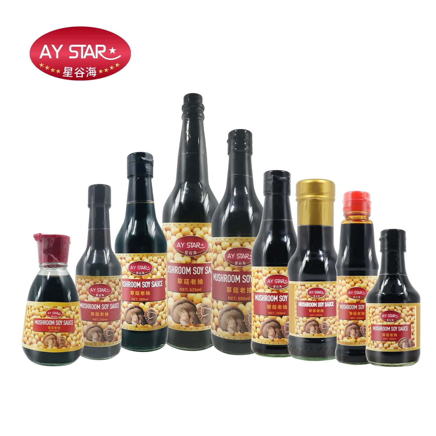 Factory Bottom Price Non-GMO Naturally Seasoning Mushroom Soy Sauce