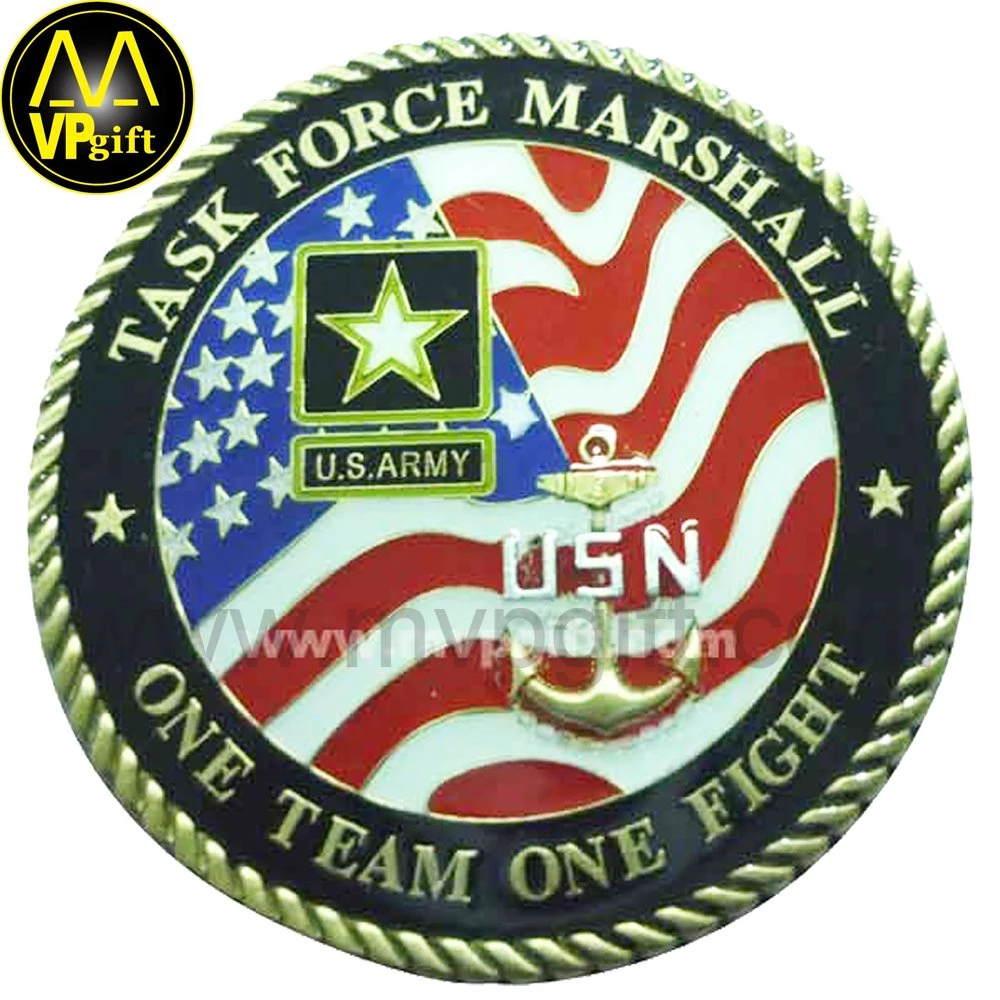 China Wholesale/Supplier Custom Metal Zinc Alloy Brass Cheap 3D Collectors Military Army Navy Police Fire Fighter Souvenir Awards Bit Wld Promotion Gift Challenge Coin