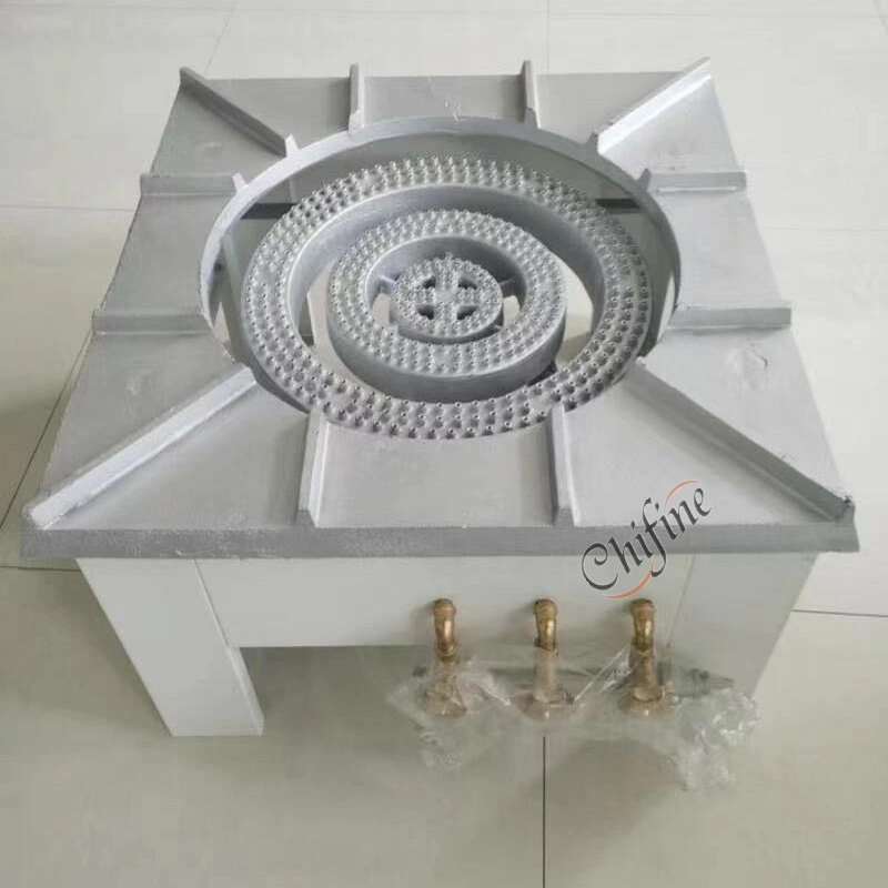 CF740 Fabricante Industial quemador de gas Gas comercial Cocina estufa de gas de fundición de acero
