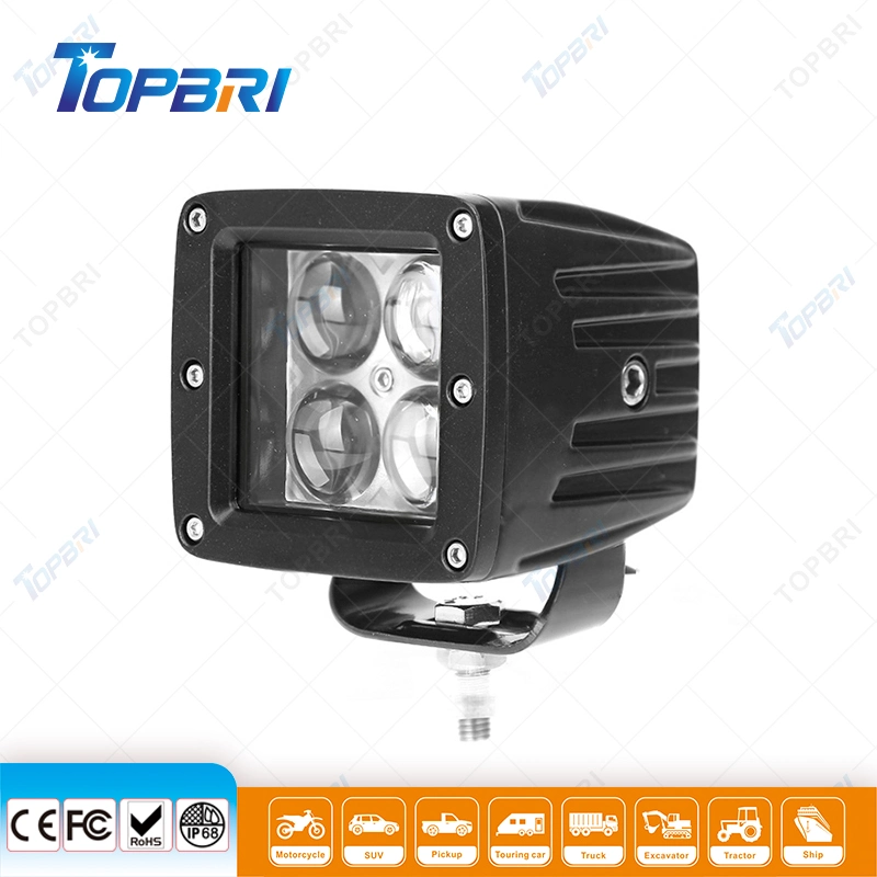 4D 12W Motorcycle ATV UTV Pillar Auto LED Work Light