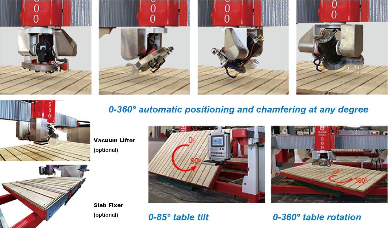 Stone Cutting Machine with Laser Welded Diamond Saw Blade for General Construction Materials,Concrete Slab,Precast Slab,Granite,Sandstone,Stone Slab Hsnc-500