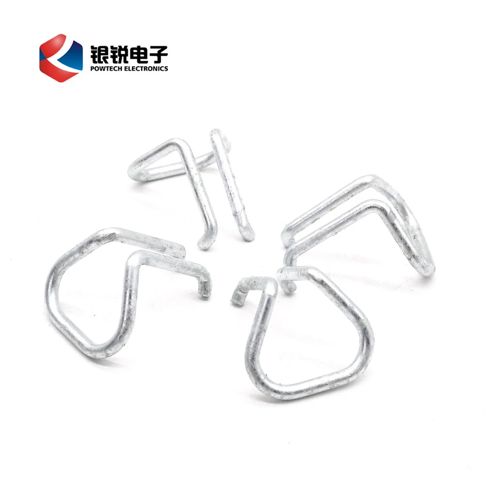 FTTH Fitting on Pole Galvanized Steel Rod Suspension Cable Ring Drop Wire Clamp