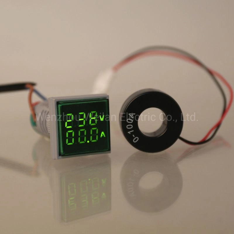 White Green Red Yellow Blue Square LED Indicator Digital Voltmeter Ammeter