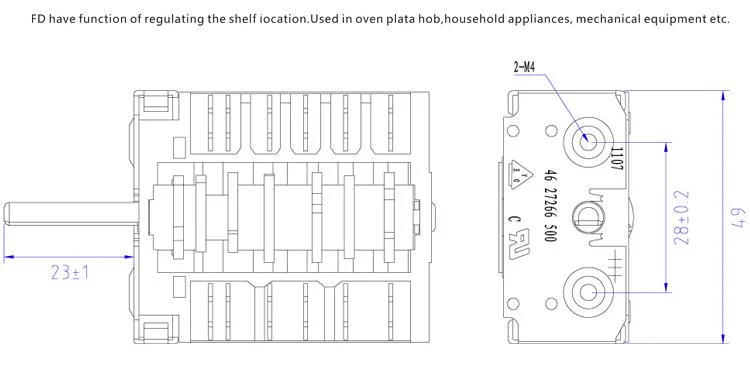 250V 16A colocar el interruptor para microondas vaporera Cocina Eléctrica Alternar Conmutador giratorio de función