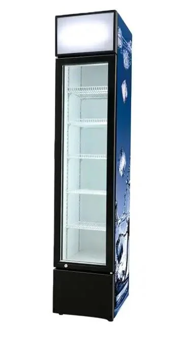 120L Single Door Commercial Glass Display Showcase Cold Drink Coolers for Sale