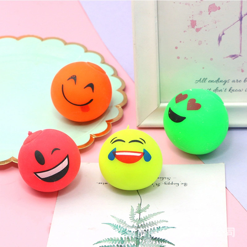 Emoji Flour Squeeze Elastic Decompression Ball Novelty Toys for Kids