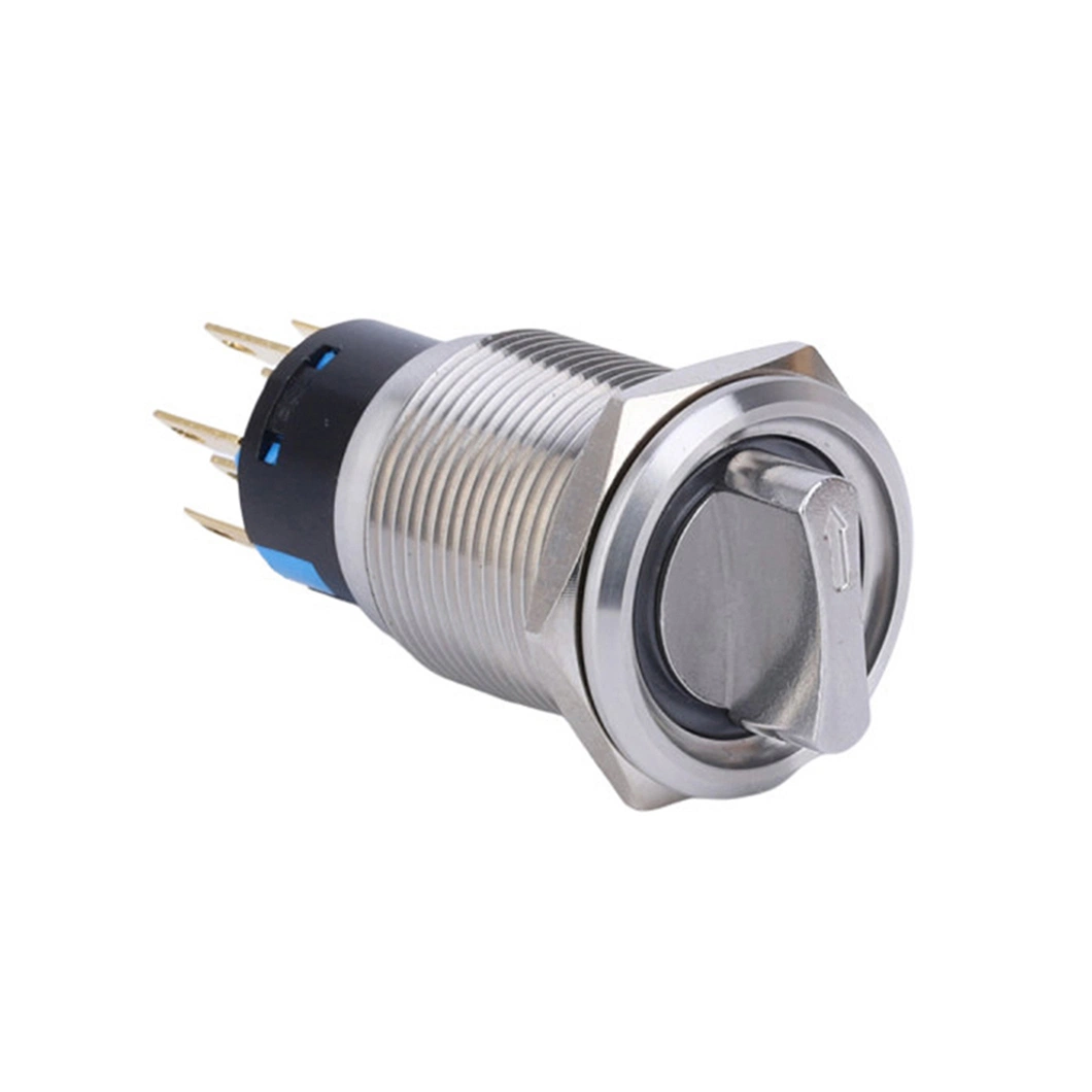 19mm 2no2nc Latching 3 Way LED Light Selection Switch