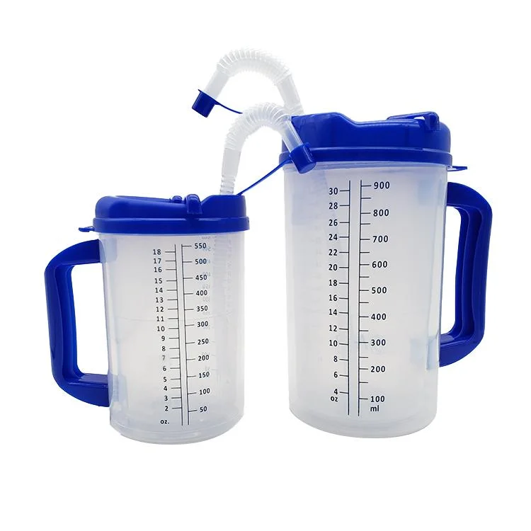 Multi-Color Reusable Medical Hospital Bottle Mug Clear Insulated Graduated Carafe