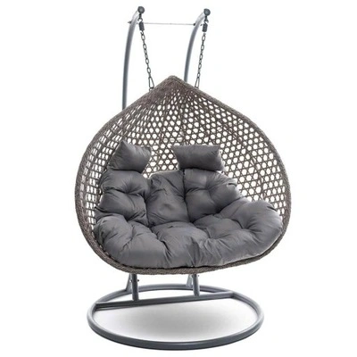 Factory Wholesale/Supplier Cheap Patio Swing Outdoor Furniture Egg Hanging Swing Chair Leisure Wicker Rattan Chair with Cushion