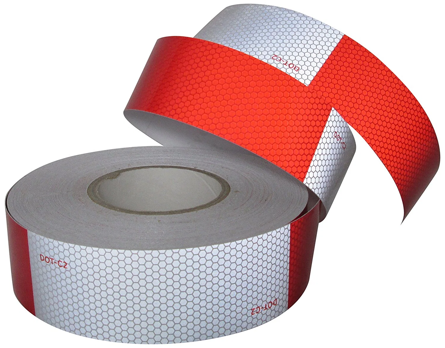 2" X 150' DOT-C2 Conspicuity Reflective Safety Tape - 6" Red 6" White - Truck, Trailer, Mailbox