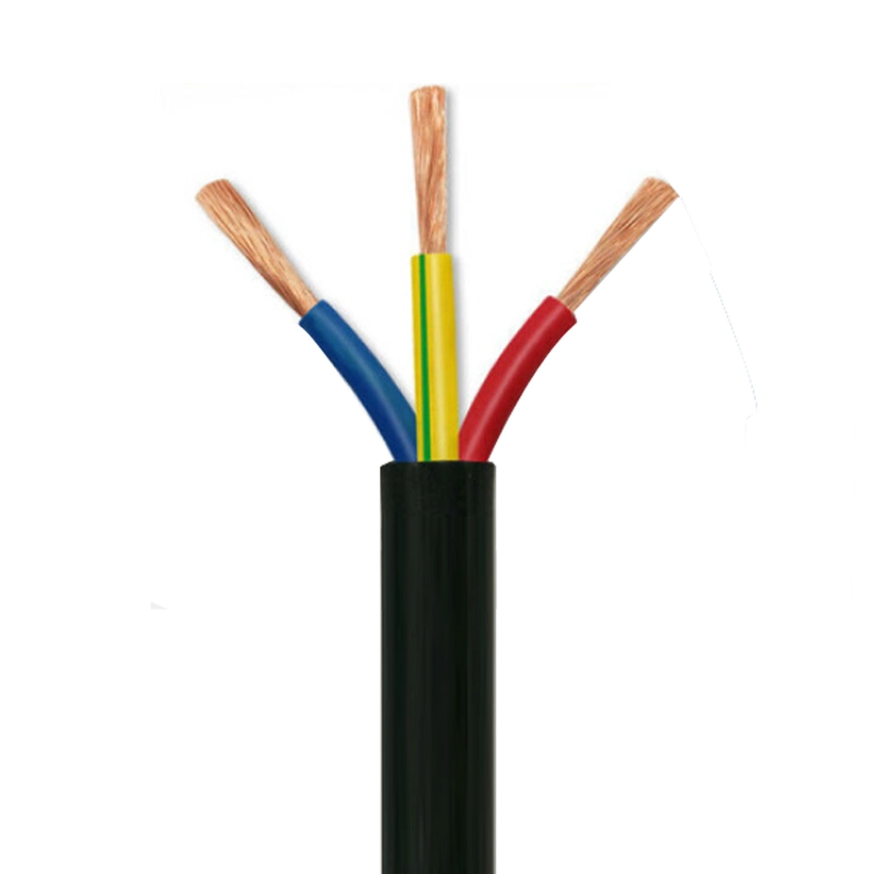 Cable flexible de alta calidad VDE H03VV-F de aislamiento de PVC puro Cobre 0,5 mm 0,75mm 2 Core de 3 núcleos de la vaina de alimentación cable eléctrico