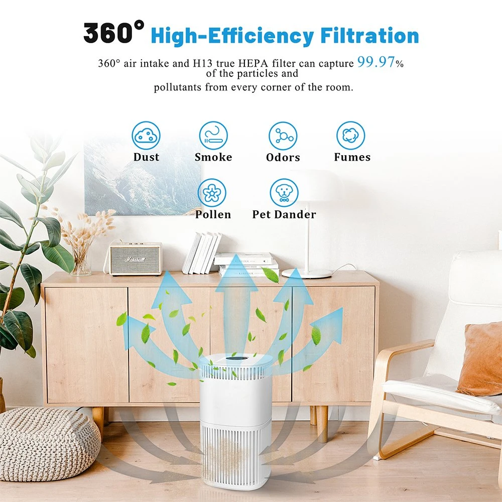 Square Design Tower Size Household Air Purifier for Pm 2.5