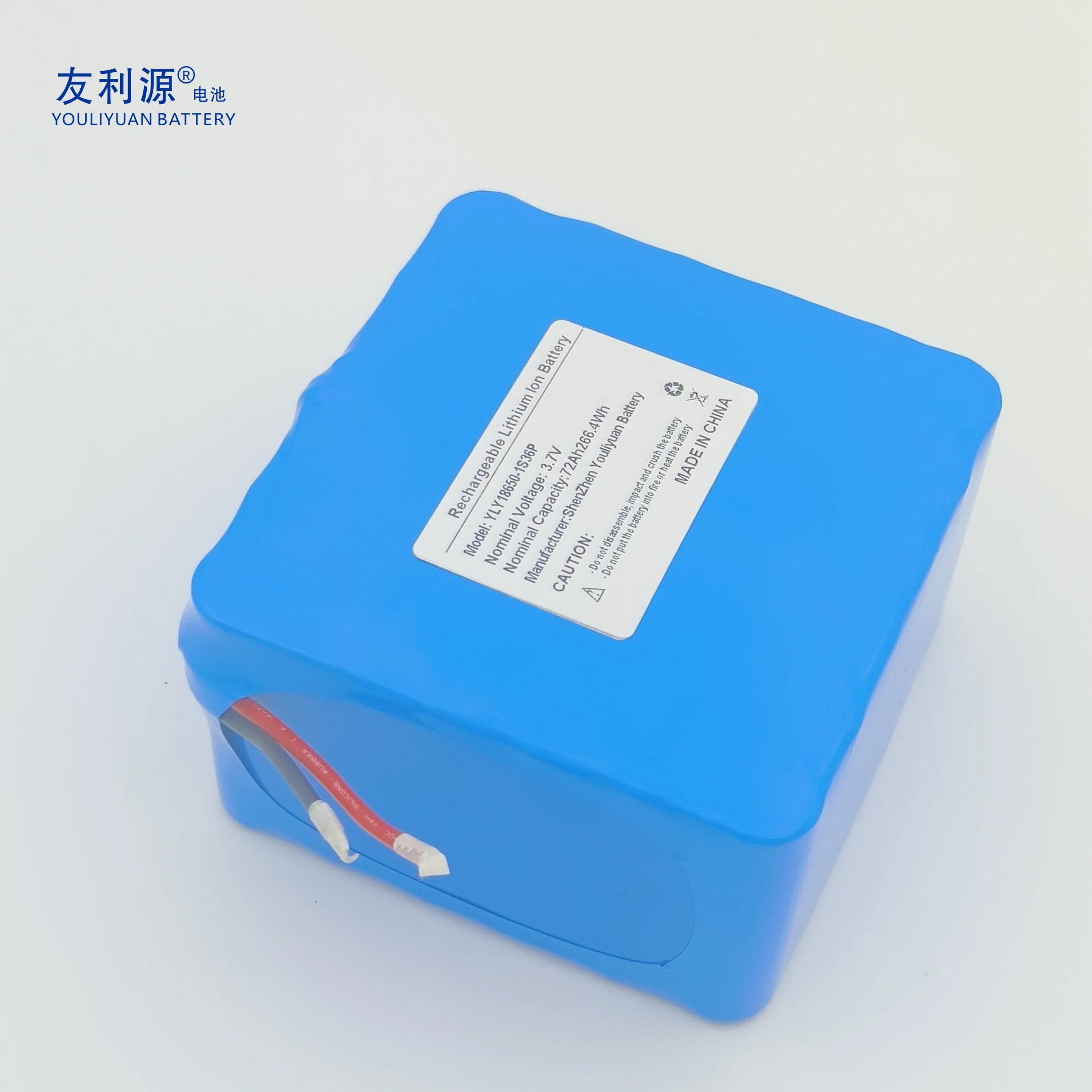 OEM/ODM Rechargeable 18650 Battery 1s36p 3.7V 72ah Lithium Ion Battery Pack Emergency Battery UPS Battery Power Tool Battery Energy Storage Battery