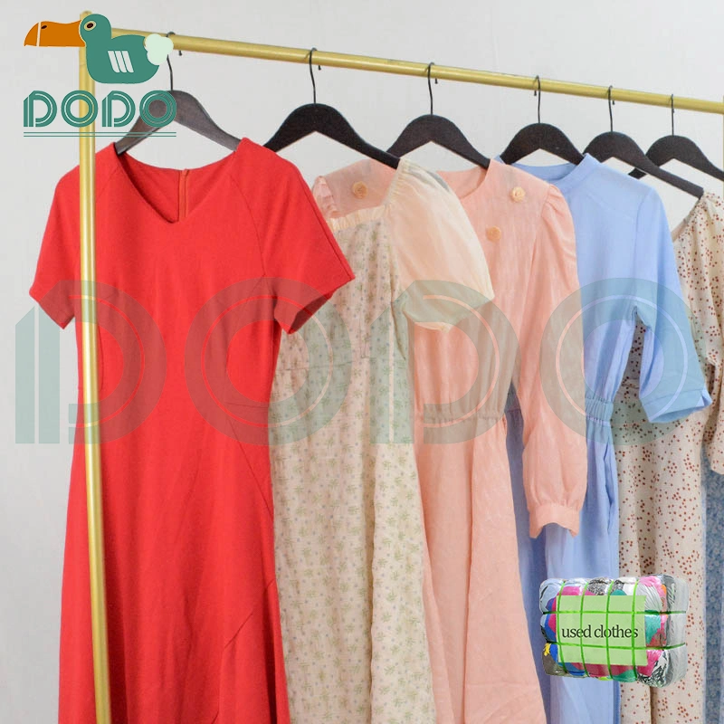 Garment Party Dress Boutique Store Stock Cotton Dresses for Ladies