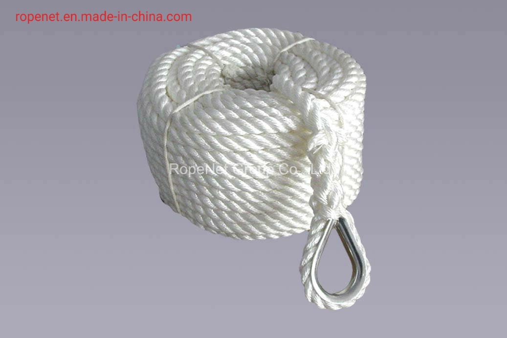 Nylon Anchor Line Marine Mooring Rope with Thimble