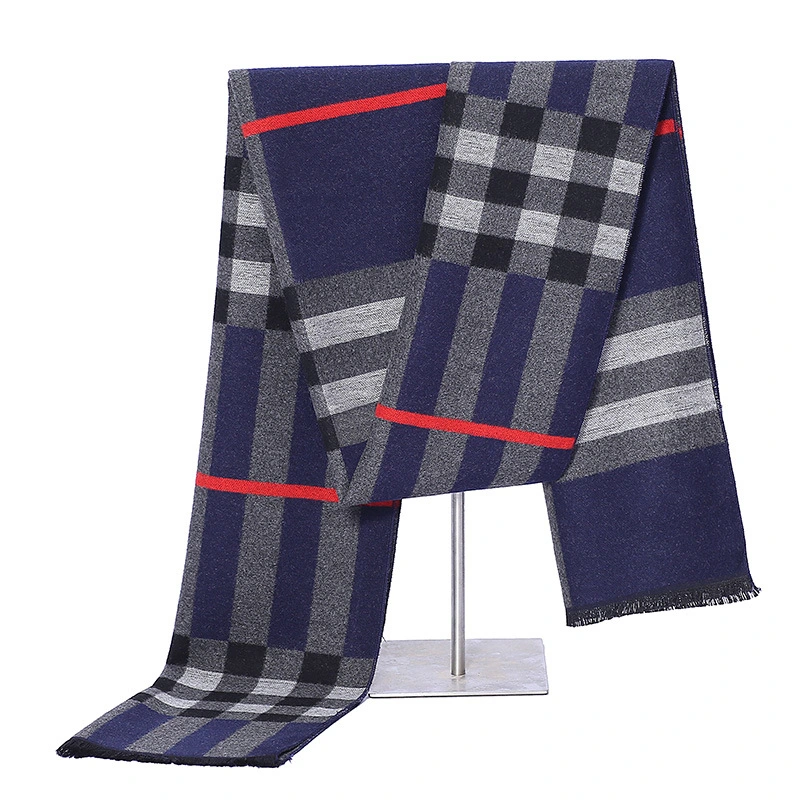 Wholesale/Supplier Bulk Stock Winter Plaid Men's Cashmere Scarf Men Knitted Scarf