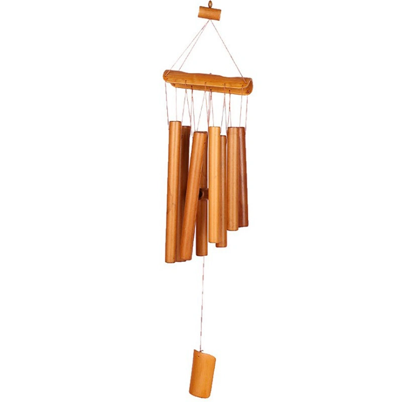 Vento natural um sinal sonoro de aviso de vento de bambu Outdoor Tons de aviso de vento de música de madeira para jardim Windchime