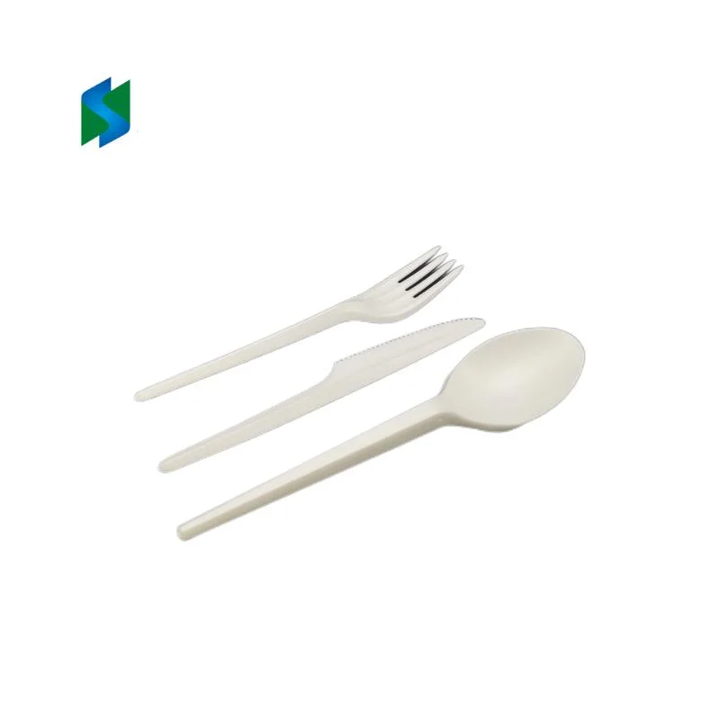 Disposable PLA Tableware Knife Fork Spoon Biodegradable Compostable