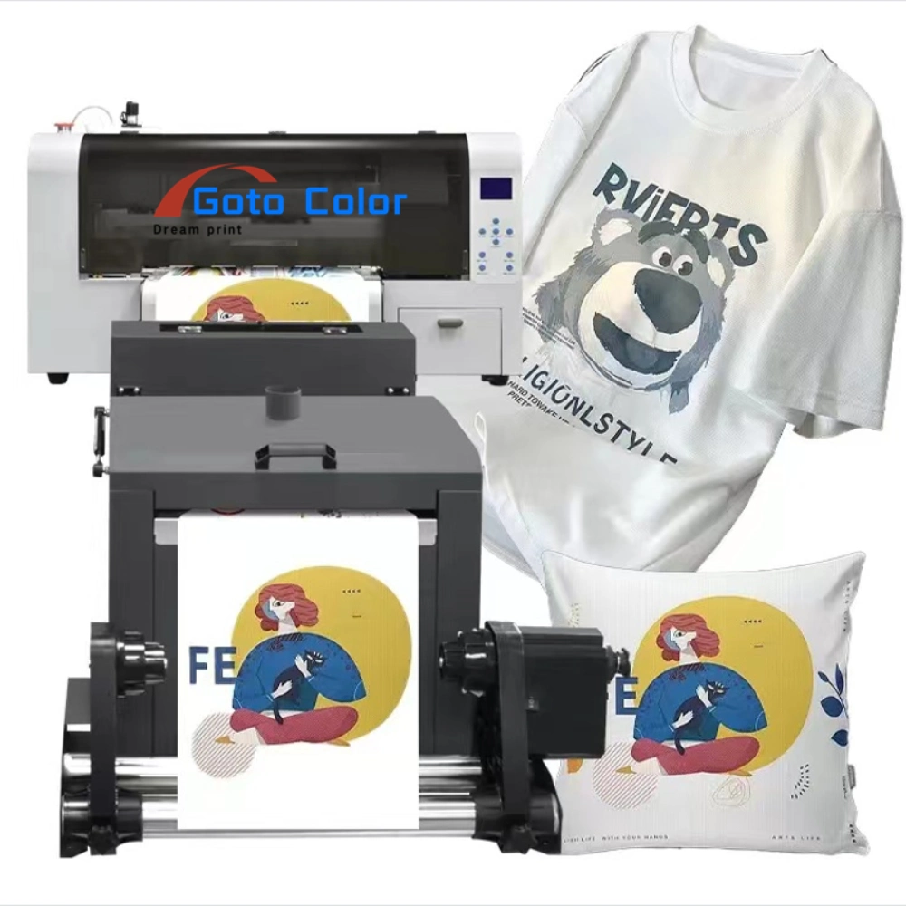 A3 Dtf Printer Dtf Direct to Film Transfer Printing Machine Powder Shaker and T-Shirt Heat Press Machine White Ink Machine