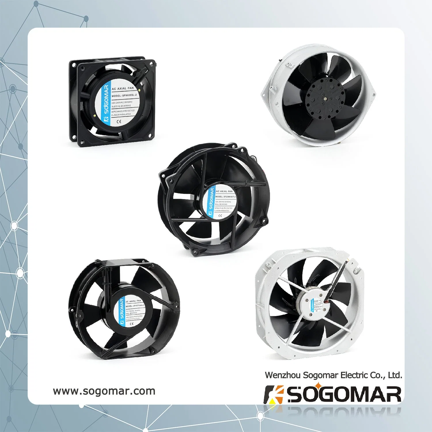 Alta qualidade para ventilação da Indústria e do Mercado Interno 4/6/8 " Folga Axial/Painel/resfriamento/Ventilador de Exaustão