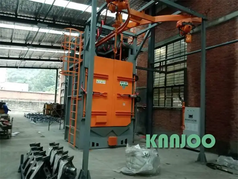 180*2kg Hanger Type Shot Blasting Machine Remove Welding Slag and Oxide Scale