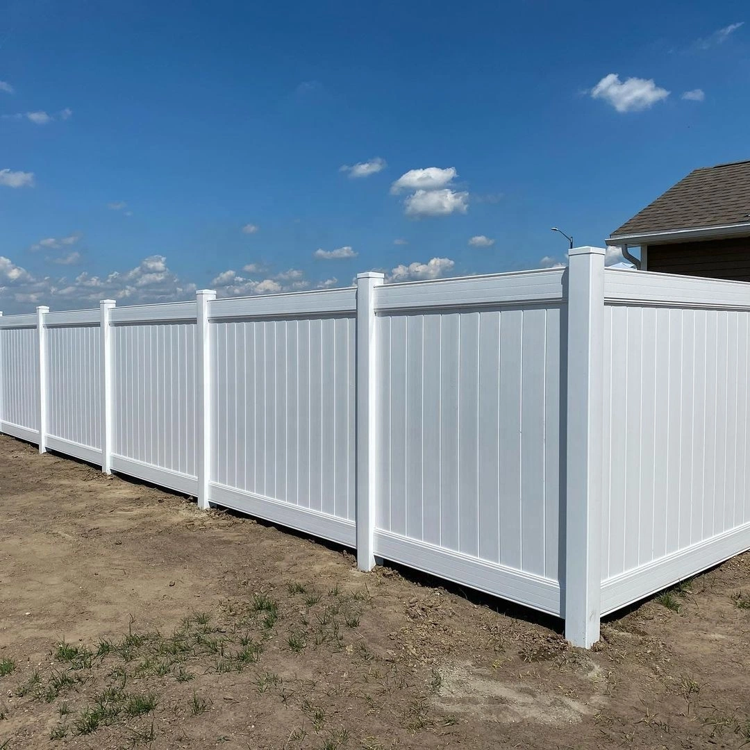 6FT. H X8FT. W White Hot Sale Cheap Vinyl PVC Plastic Privacy Fence for Home and Garden