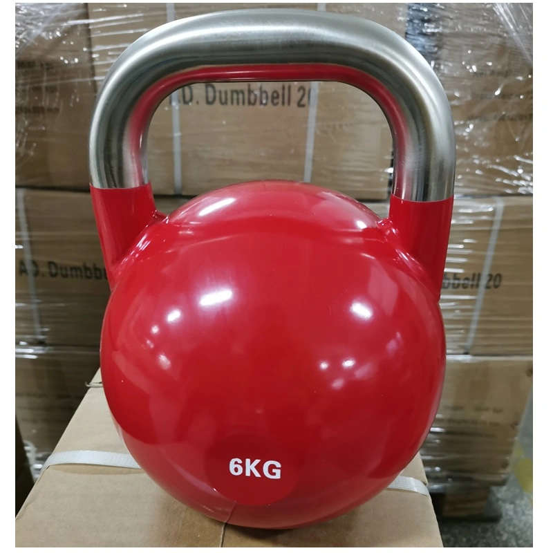 Colorful Gym Workout Fitness Equipment Competition Kettle Bell Painted Cast Iron Kettlebell