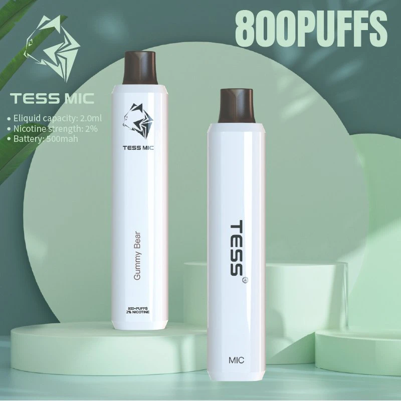 China Factory Bester Preis 800 Puffs 2ml E Flüssigkeit 500 MAh Batterie Rauchen Vape E Zigarette