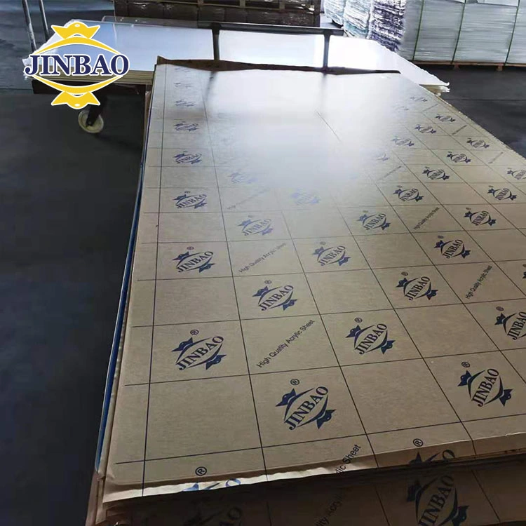 Jinbao 1200x2400mm lámina de acrílico UV Fabricante de PMMA 4*8 Hoja de PMMA de 2,5 mm