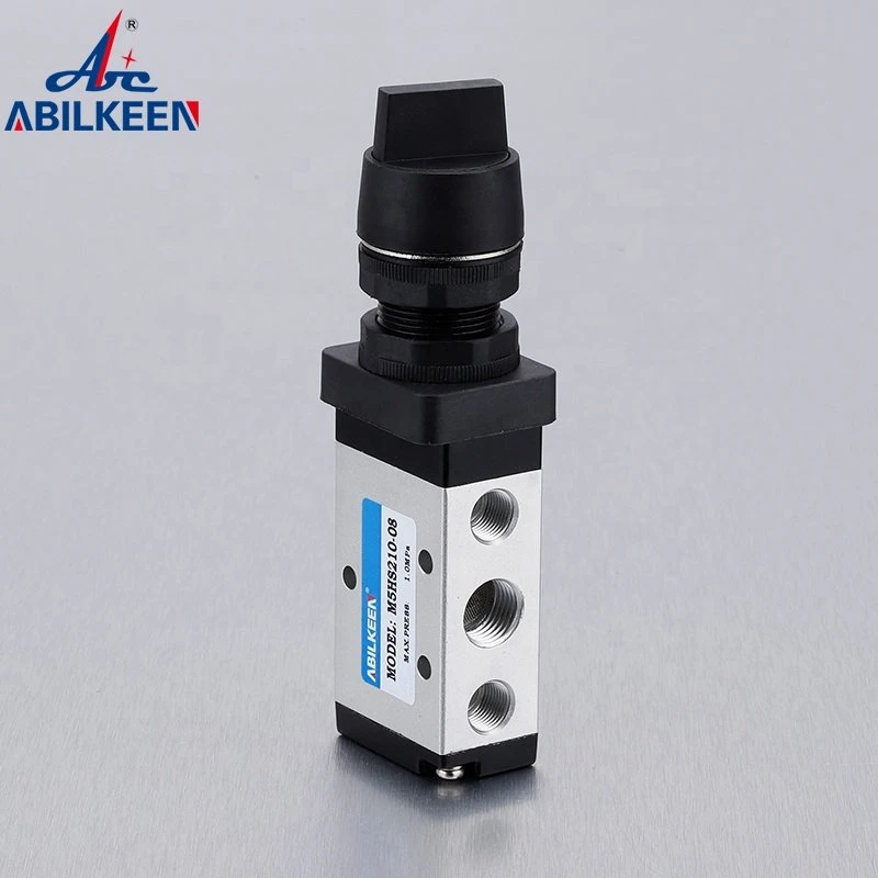 Factory Direct M5 Air Mechanical Solenoid Pneumatic Control Valve with Roller Handle