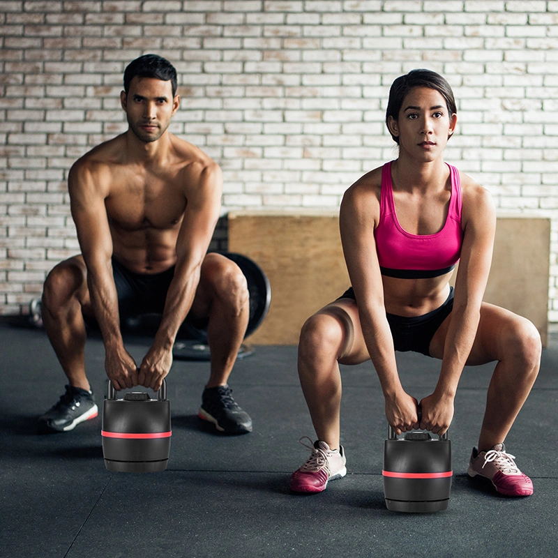 Gimnasio Gimnasio Kettlebell inicio ajustable Asa utilizar placas de peso para el entrenamiento de fuerza de Brazo Ajustable Kettlebell campana hervidor de agua