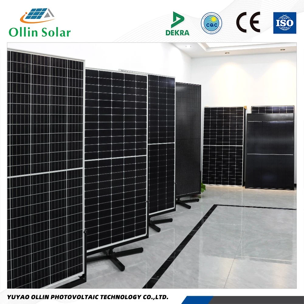 440W 445W 450W 455W Painel Solar Meio-Célula com Telhas Pretas à Venda